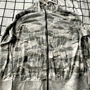 Nike camo zipup hoodie
